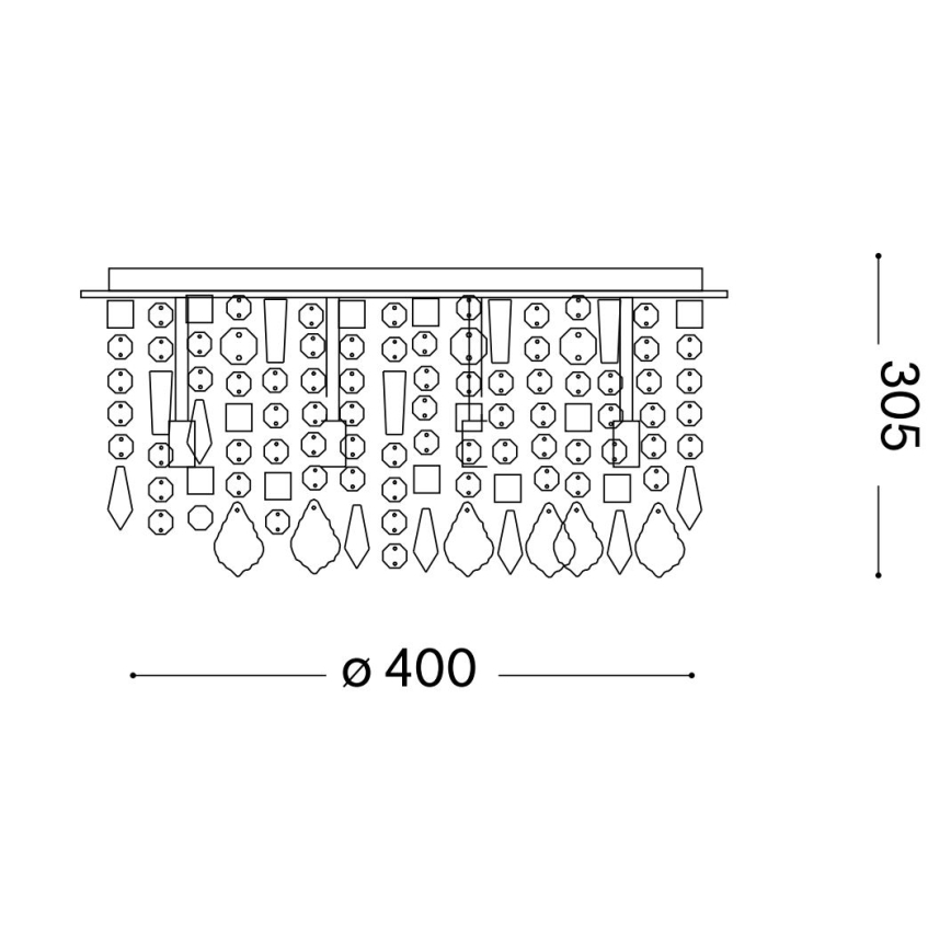 Ideal Lux - LED Żyrandol kryształowy ROYAL 8xG9/3W/230V śr. 40 cm chrom błyszczący