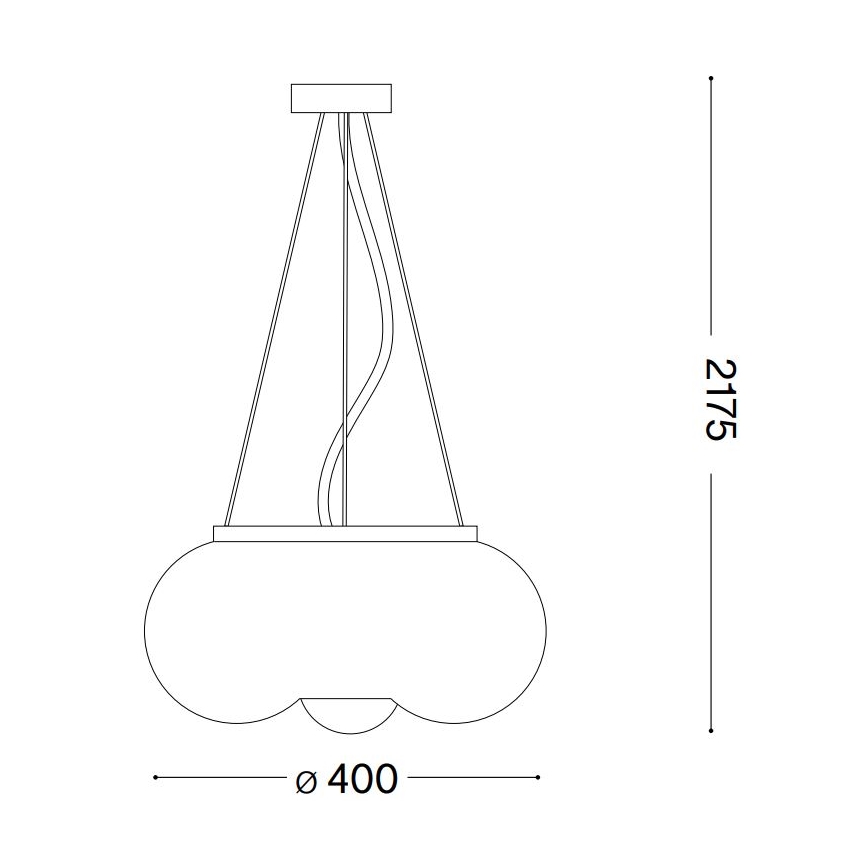 Ideal Lux - LED Żyrandol na lince ARIZONA 3xGX53/9W/230V śr. 40 cm biały