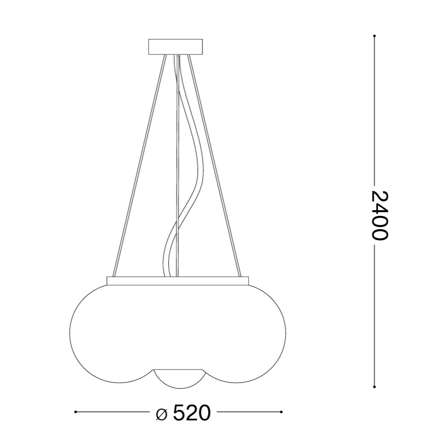Ideal Lux - LED Żyrandol na lince ARIZONA 5xGX53/9W/230V śr. 52 cm biały