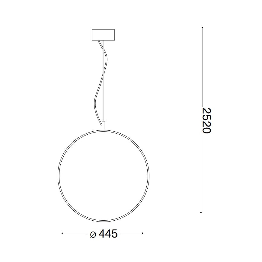Ideal Lux - LED Żyrandol na lince CIRCUS LED/29W/230V śr. 44 cm CRI 90 czarny