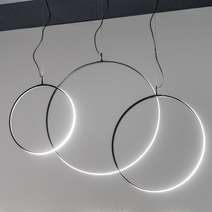 Ideal Lux - LED Żyrandol na lince CIRCUS LED/36W/230V śr. 74,5 cm CRI 90 czarny