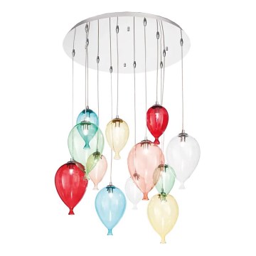 Ideal Lux - LED Żyrandol na lince CLOWN 12xG9/3W/230V śr. 60 cm kolorowa