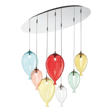 Ideal Lux - LED Żyrandol na lince CLOWN 7xG9/3W/230V 80 cm kolorowa