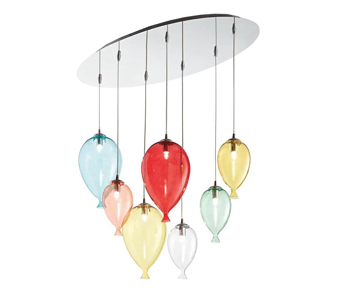 Ideal Lux - LED Żyrandol na lince CLOWN 7xG9/3W/230V 80 cm kolorowa