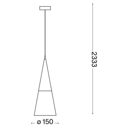 Ideal Lux - LED Żyrandol na lince CONO 1xGU10/7W/230V śr. 15 cm CRI 90 chrom błyszczący