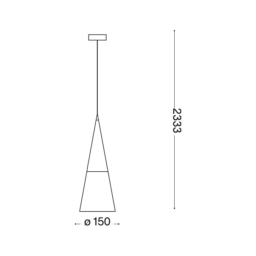 Ideal Lux - LED Żyrandol na lince CONO 1xGU10/7W/230V śr. 15 cm CRI 90 chrom błyszczący