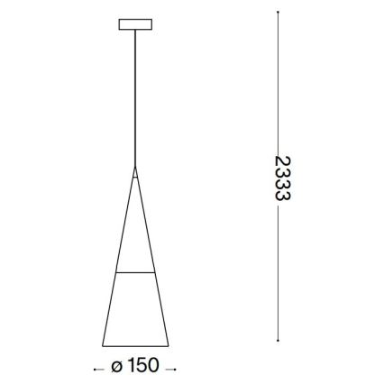 Ideal Lux - LED Żyrandol na lince CONO 1xGU10/7W/230V śr. 15 cm CRI 90 chrom błyszczący