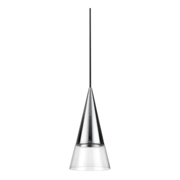 Ideal Lux - LED Żyrandol na lince CONO 1xGU10/7W/230V śr. 15 cm CRI 90 chrom błyszczący
