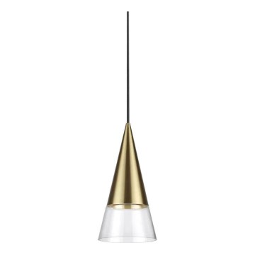 Ideal Lux - LED Żyrandol na lince CONO 1xGU10/7W/230V śr. 15 cm CRI 90 mosiądz