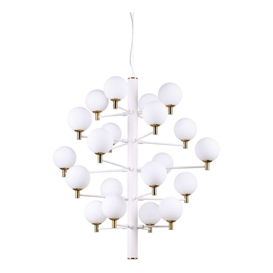 Ideal Lux - LED Żyrandol na lince COPERNICO 20xG9/3W/230V śr. 86 cm biały