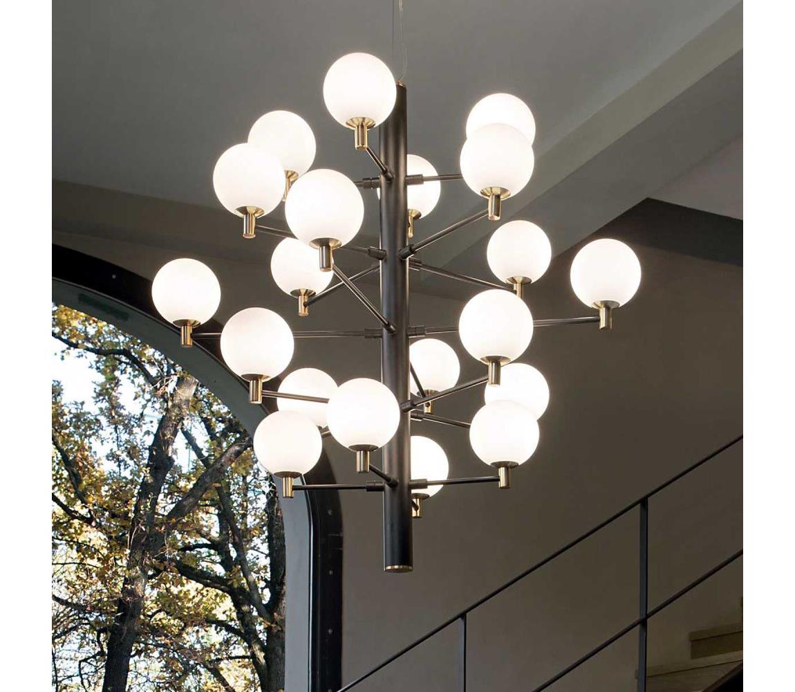 Ideal Lux - LED Żyrandol na lince COPERNICO 20xG9/3W/230V śr. 86 cm czarny