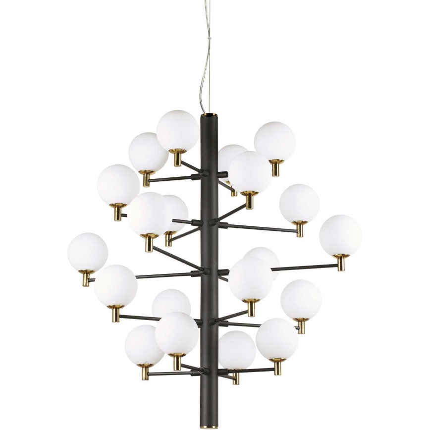 Ideal Lux - LED Żyrandol na lince COPERNICO 20xG9/3W/230V śr. 86 cm czarny