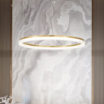 Ideal Lux - LED Żyrandol na lince CROWN LED/30W/230V 3000K śr. 60 cm CRI 90 mosiądz