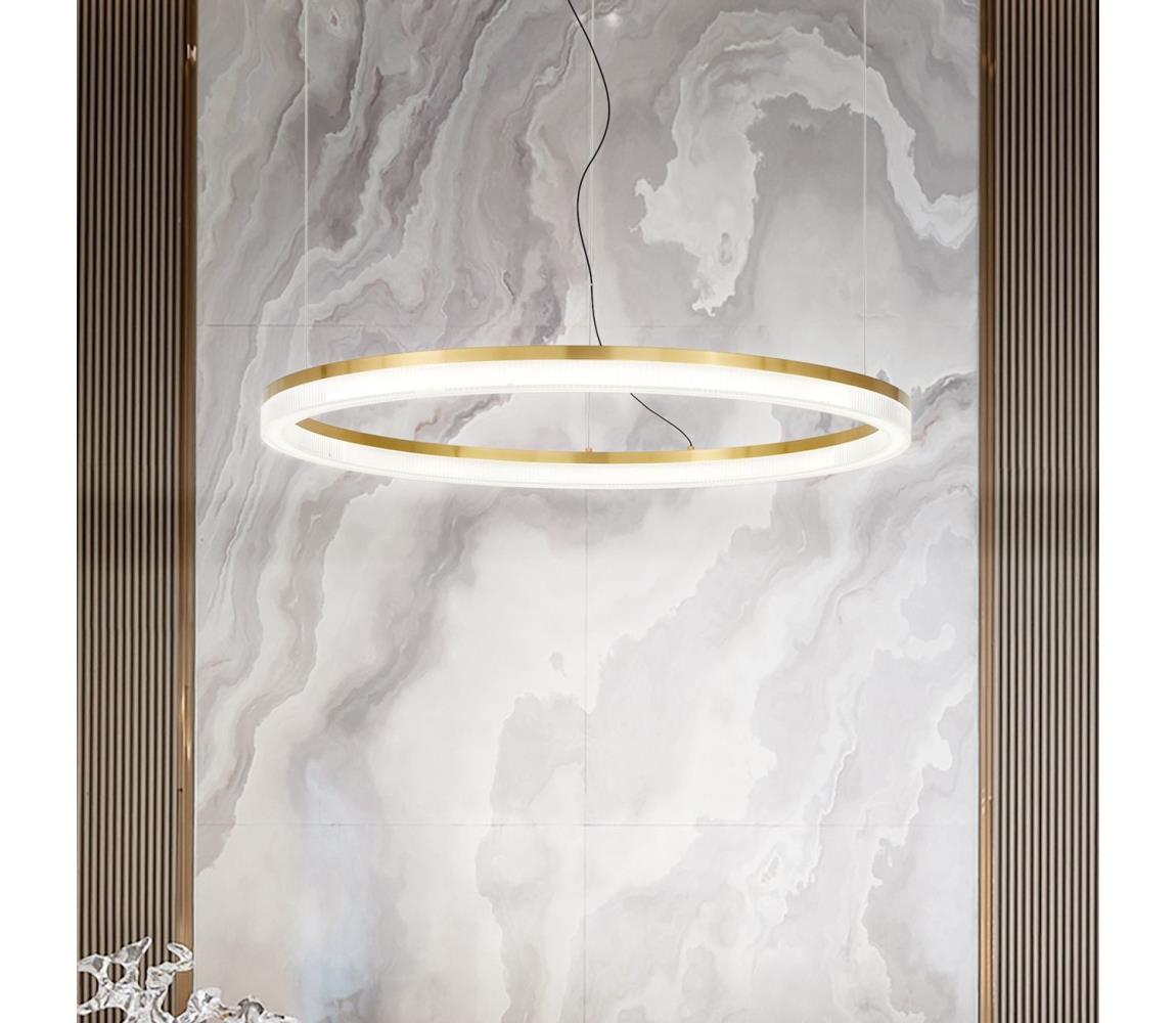 Ideal Lux - LED Żyrandol na lince CROWN LED/30W/230V 3000K śr. 60 cm CRI 90 mosiądz