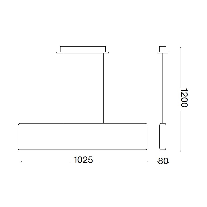 Ideal Lux - LED Żyrandol na lince DESK LED/32W/230V 102,5 cm CRI 90 biały