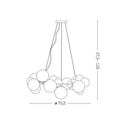 Ideal Lux - LED Żyrandol na lince DNA 25xG9/3,2W/230V