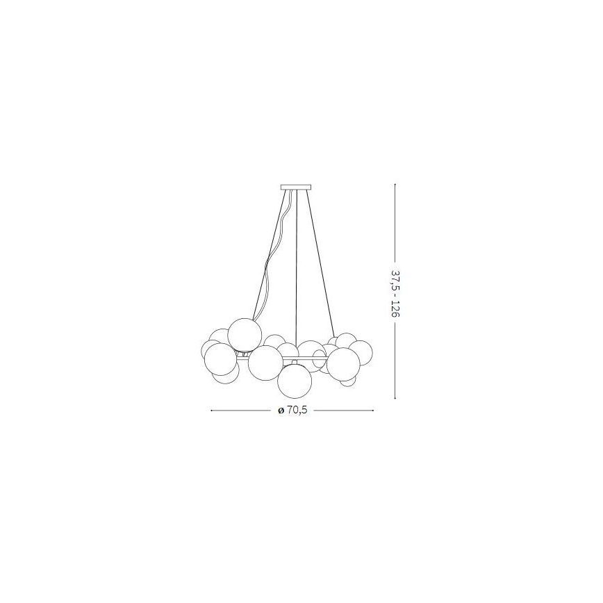 Ideal Lux - LED Żyrandol na lince DNA 25xG9/3,2W/230V