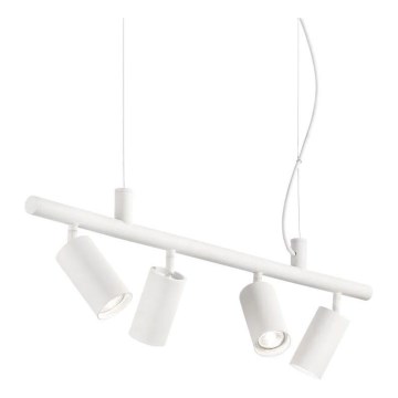 Ideal Lux - LED Żyrandol na lince DYNAMITE 4xGU10/7W/230V CRI 90 biały