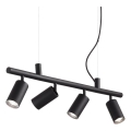 Ideal Lux - LED Żyrandol na lince DYNAMITE 4xGU10/7W/230V CRI 90 czarny