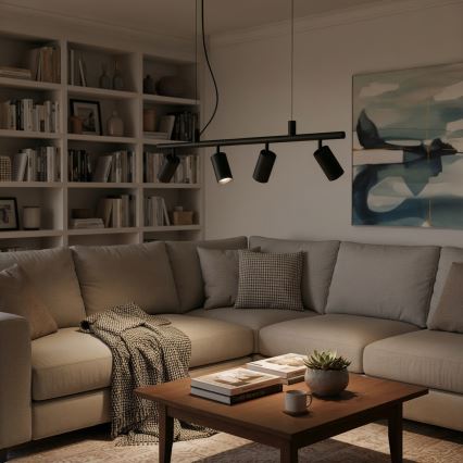 Ideal Lux - LED Żyrandol na lince DYNAMITE 4xGU10/7W/230V CRI 90 czarny