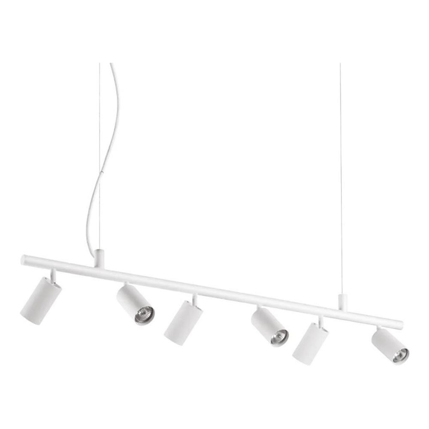 Ideal Lux - LED Żyrandol na lince DYNAMITE 6xGU10/7W/230V CRI 90 biały