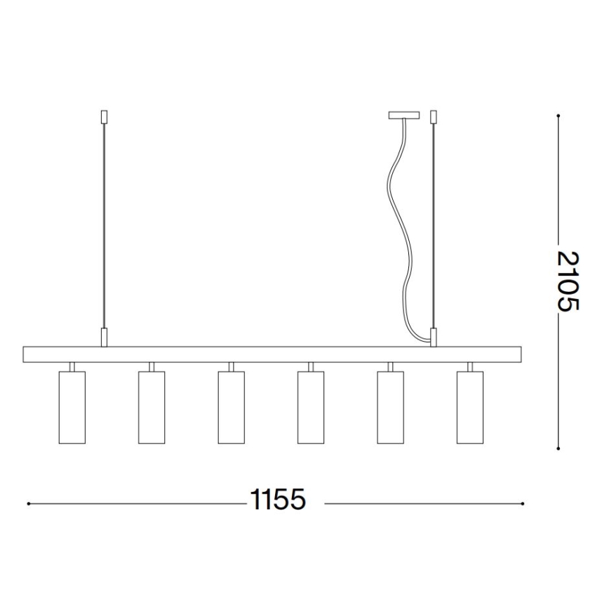 Ideal Lux - LED Żyrandol na lince DYNAMITE 6xGU10/7W/230V CRI 90 biały