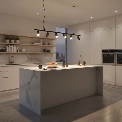 Ideal Lux - LED Żyrandol na lince DYNAMITE 6xGU10/7W/230V CRI 90 czarny