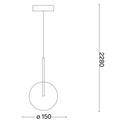 Ideal Lux - LED Żyrandol na lince EQUINOXE 1xG4/2W/230V śr. 15 cm chrom błyszczący/dymny