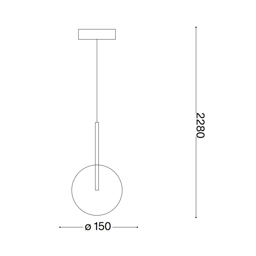 Ideal Lux - LED Żyrandol na lince EQUINOXE 1xG4/2W/230V śr. 15 cm mosiądz/dymny