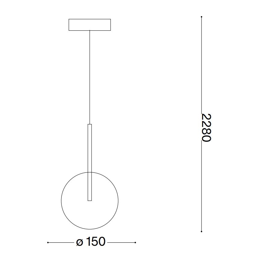 Ideal Lux - LED Żyrandol na lince EQUINOXE 1xG4/2W/230V śr. 15 cm mosiądz/przezroczysty