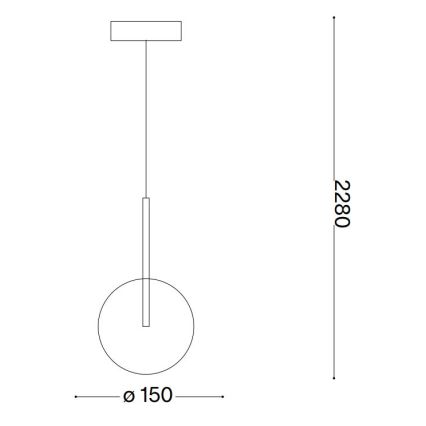 Ideal Lux - LED Żyrandol na lince EQUINOXE 1xG4/2W/230V śr. 15 cm mosiądz/przezroczysty
