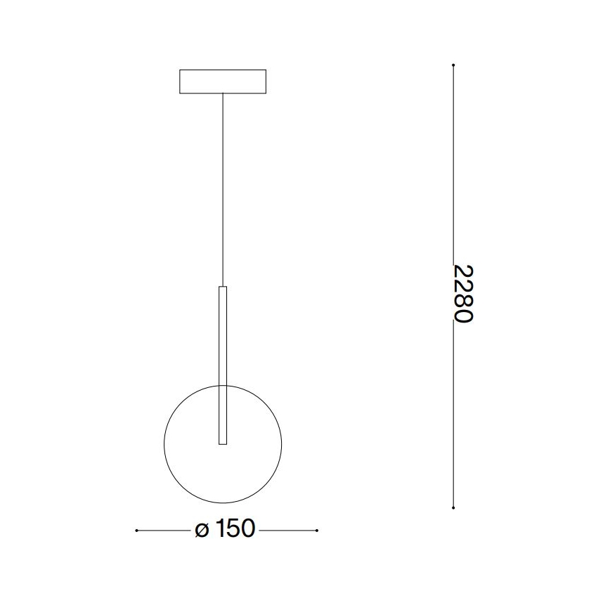 Ideal Lux - LED Żyrandol na lince EQUINOXE 1xG4/2W/230V śr. 15 cm mosiądz/przezroczysty