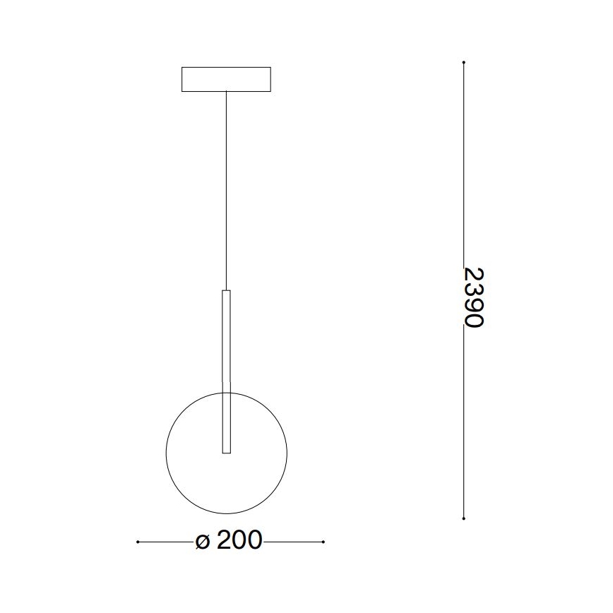 Ideal Lux - LED Żyrandol na lince EQUINOXE 1xG4/2W/230V śr. 20 cm mosiądz/dymny