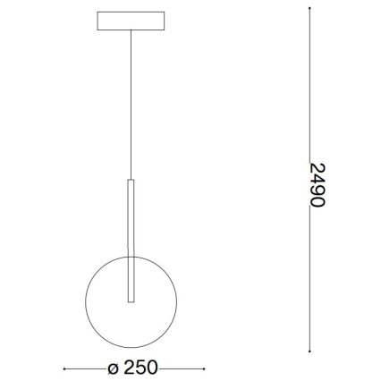 Ideal Lux - LED Żyrandol na lince EQUINOXE 1xG4/2W/230V śr. 25 cm mosiądz/przezroczysty