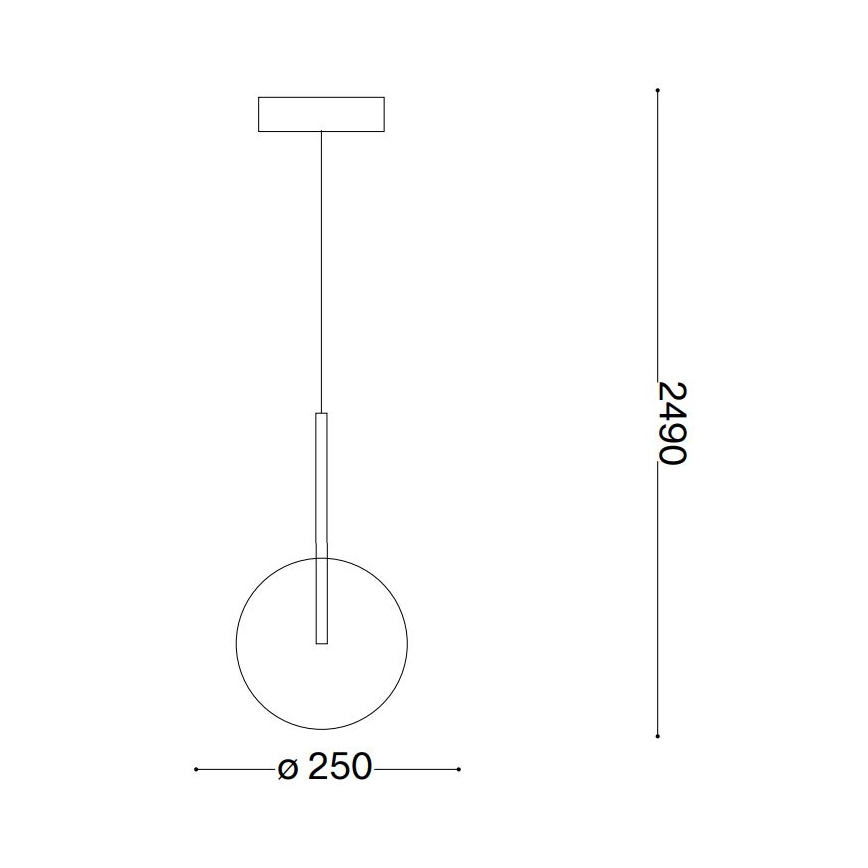 Ideal Lux - LED Żyrandol na lince EQUINOXE 1xG4/2W/230V śr. 25 cm mosiądz/przezroczysty