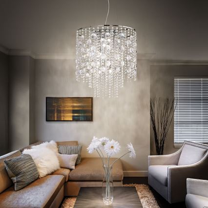 Ideal Lux - LED Żyrandol na lince EVASIONE 10xG9/3W/230V śr. 51 cm chrom błyszczący