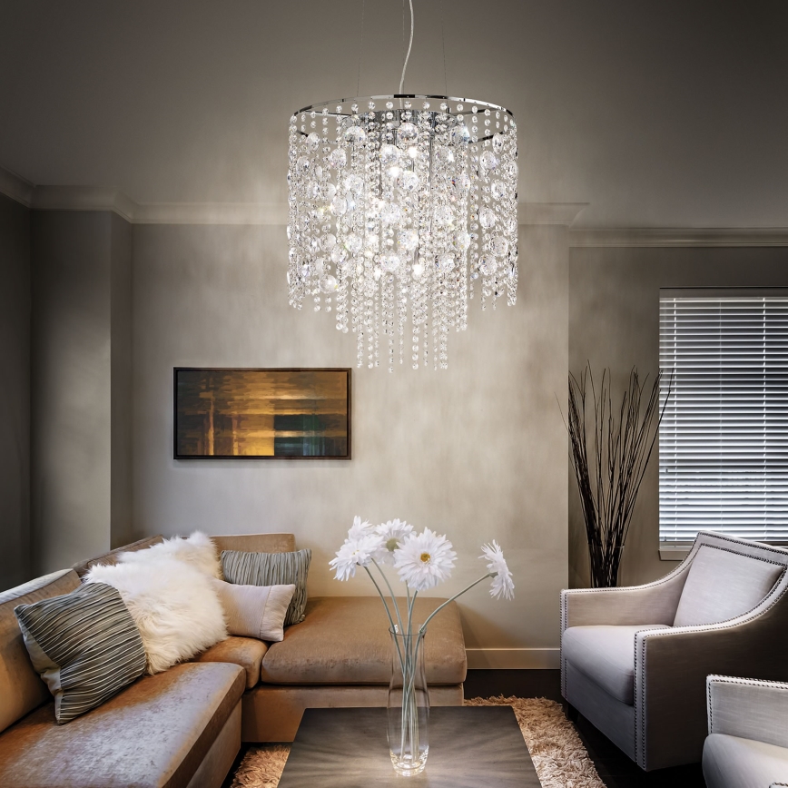 Ideal Lux - LED Żyrandol na lince EVASIONE 10xG9/3W/230V śr. 51 cm chrom błyszczący