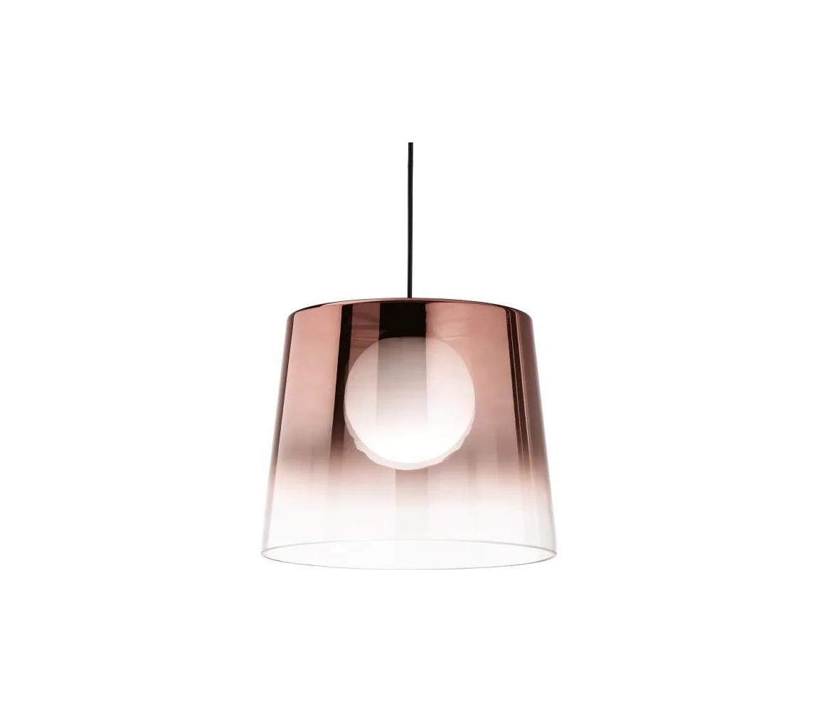 Ideal Lux - LED Żyrandol na lince FADE 1xG9/3W/230V śr. 27,3 cm miedź/dymny