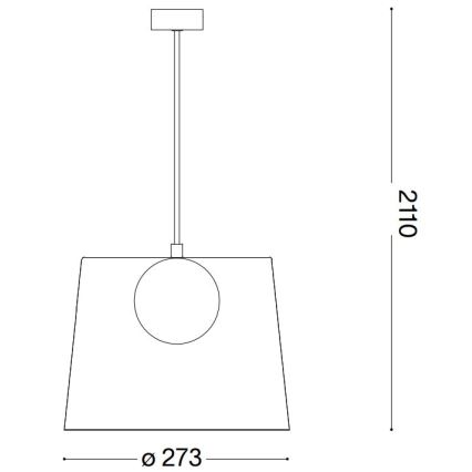 Ideal Lux - LED Żyrandol na lince FADE 1xG9/3W/230V śr. 27,3 cm miedź/dymny