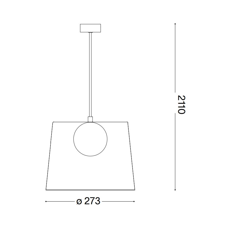 Ideal Lux - LED Żyrandol na lince FADE 1xG9/3W/230V śr. 27,3 cm miedź/dymny