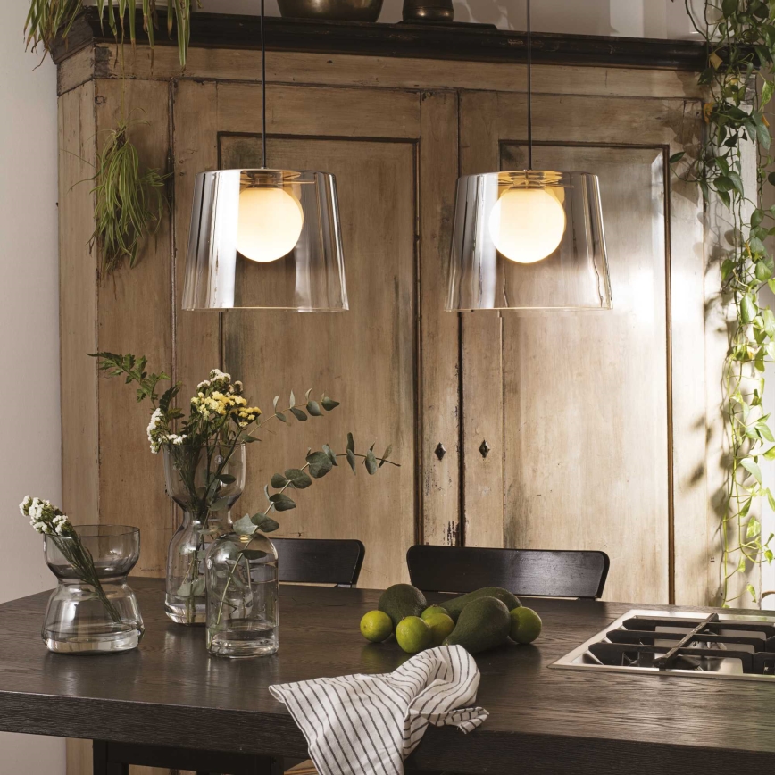 Ideal Lux - LED Żyrandol na lince FADE 1xG9/3W/230V śr. 27,3 cm złoty/dymna