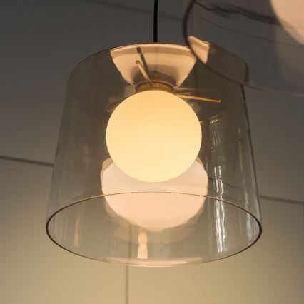 Ideal Lux - LED Żyrandol na lince FADE 1xG9/3W/230V śr. 27,3 cm złoty/dymna