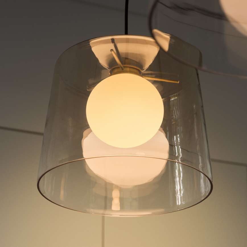Ideal Lux - LED Żyrandol na lince FADE 1xG9/3W/230V śr. 27,3 cm złoty/dymna