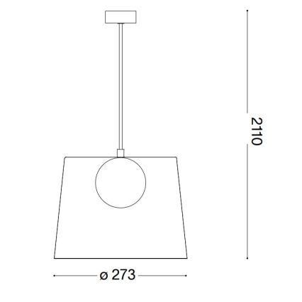 Ideal Lux - LED Żyrandol na lince FADE 1xG9/3W/230V śr. 27,3 cm złoty/dymna