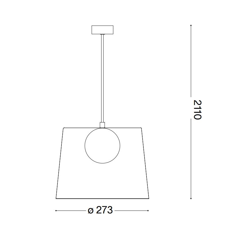 Ideal Lux - LED Żyrandol na lince FADE 1xG9/3W/230V śr. 27,3 cm złoty/dymna