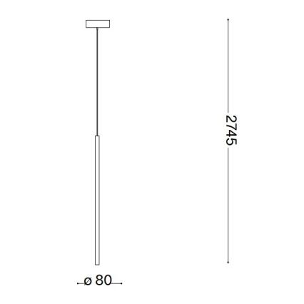 Ideal Lux - LED Żyrandol na lince FILO LED/3,5W/230V 3000K CRI 90 biały