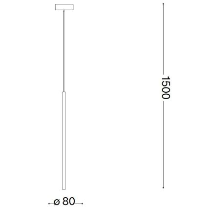 Ideal Lux - LED Żyrandol na lince FILO LED/3,5W/230V 3000K CRI 90 mosiądz