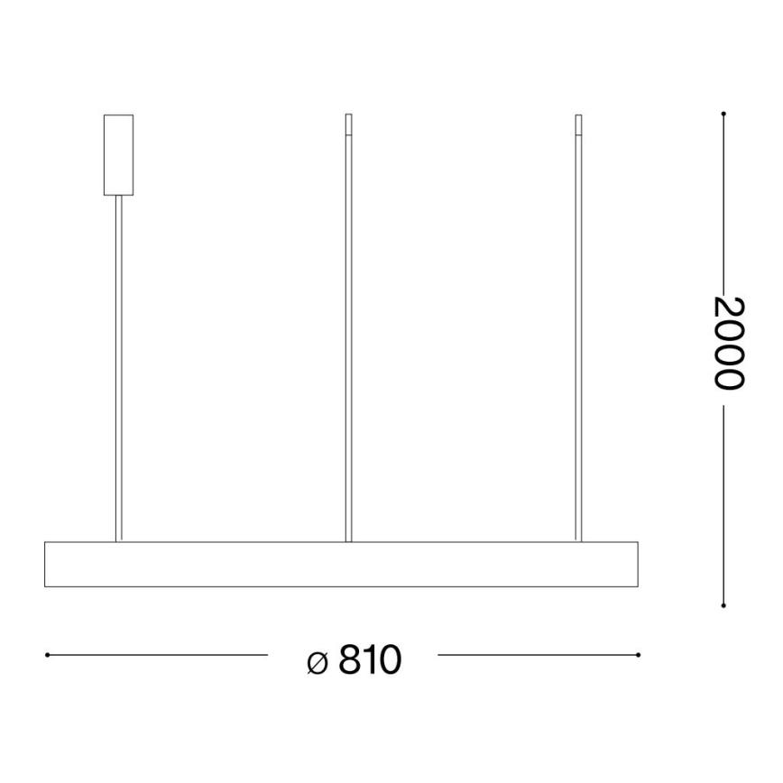 Ideal Lux - LED Żyrandol na lince GEMINI LED/59W/230V śr. 81 cm CRI 90 złoty