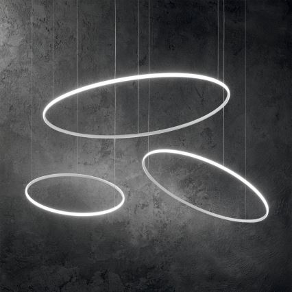 Ideal Lux - LED Żyrandol na lince HULAHOOP LED/28W/230V 3000K śr. 61 cm CRI 90 biały