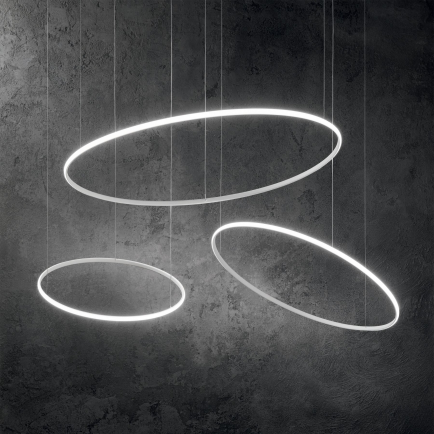 Ideal Lux - LED Żyrandol na lince HULAHOOP LED/28W/230V 3000K śr. 61 cm CRI 90 biały